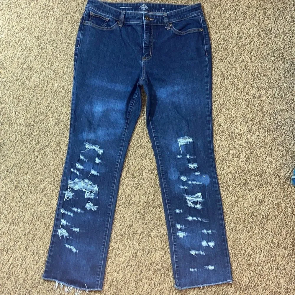 10/$50 St Johns By Quality Apparel Straight Leg Women Jeans Size 12